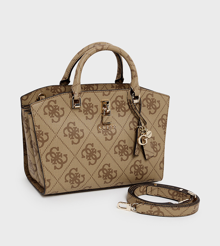 QUEENSLAND LUXURY Logo Patterned Tote Bag