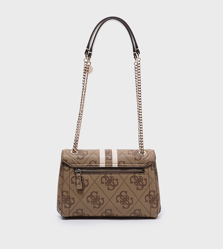 NOELLE II Logo Patterned Flap Convertible Crossbody Bag