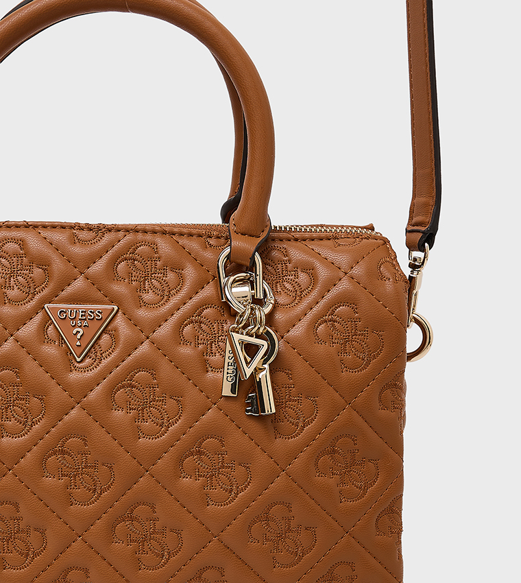 ADELASIA Debossed Satchel Bag