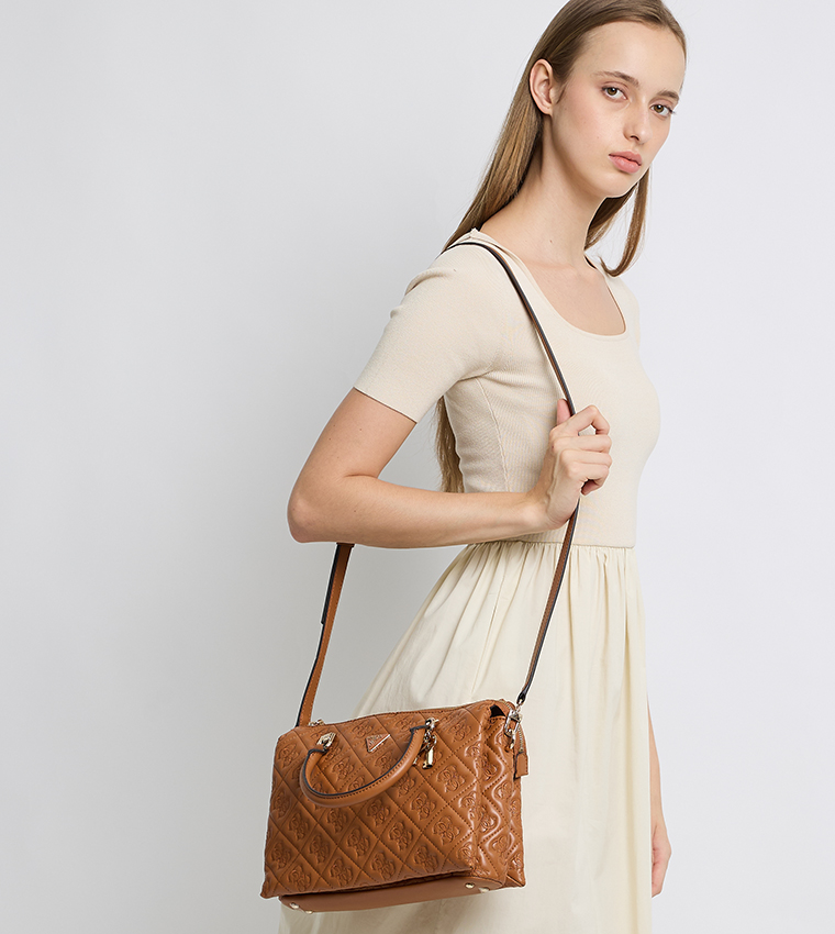 ADELASIA Debossed Satchel Bag