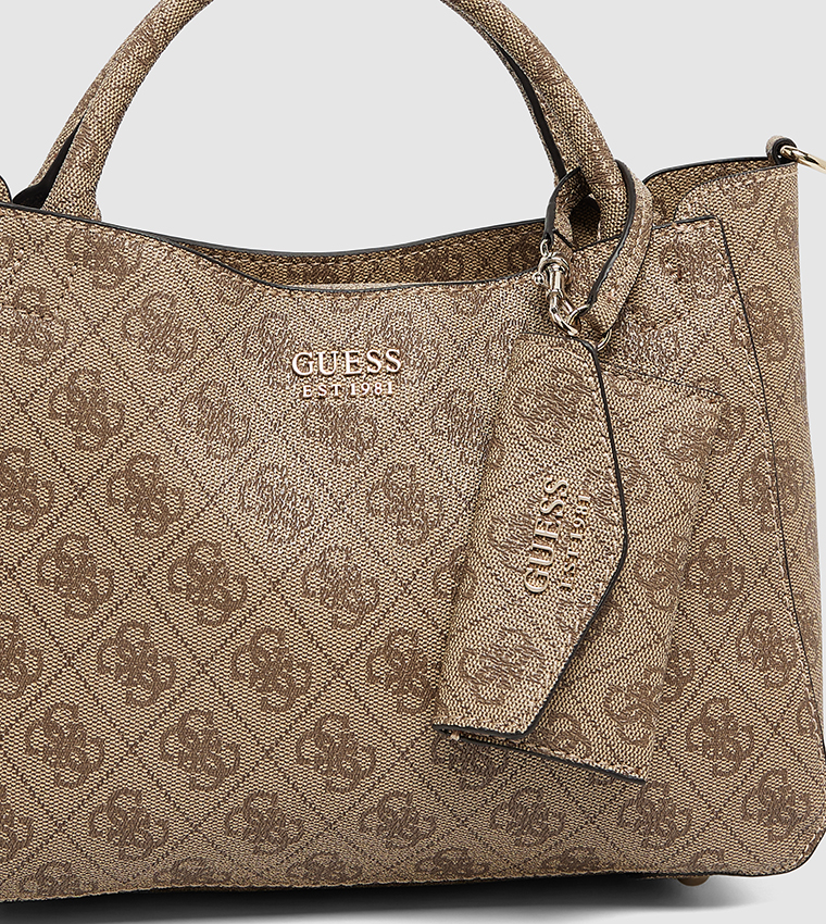 BRENTON Monogram Patterned Satchel Bag
