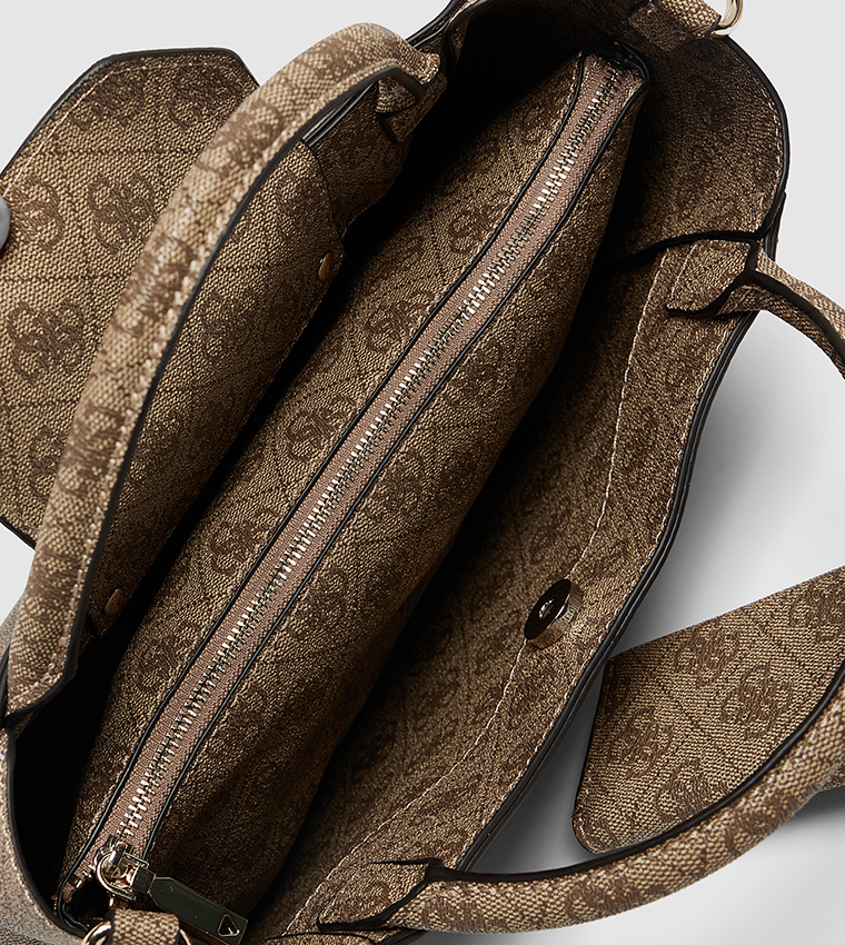 BRENTON Monogram Patterned Satchel Bag