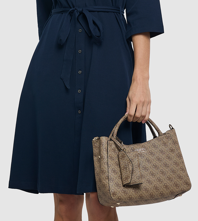 BRENTON Monogram Patterned Satchel Bag