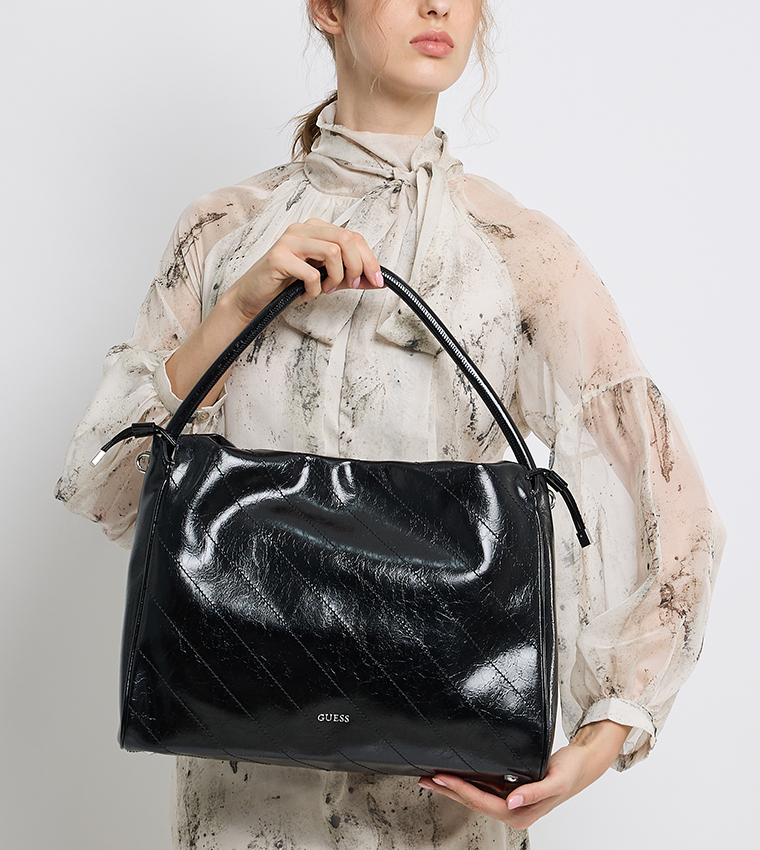 AMYS Glossy Drawstring Tote Bag