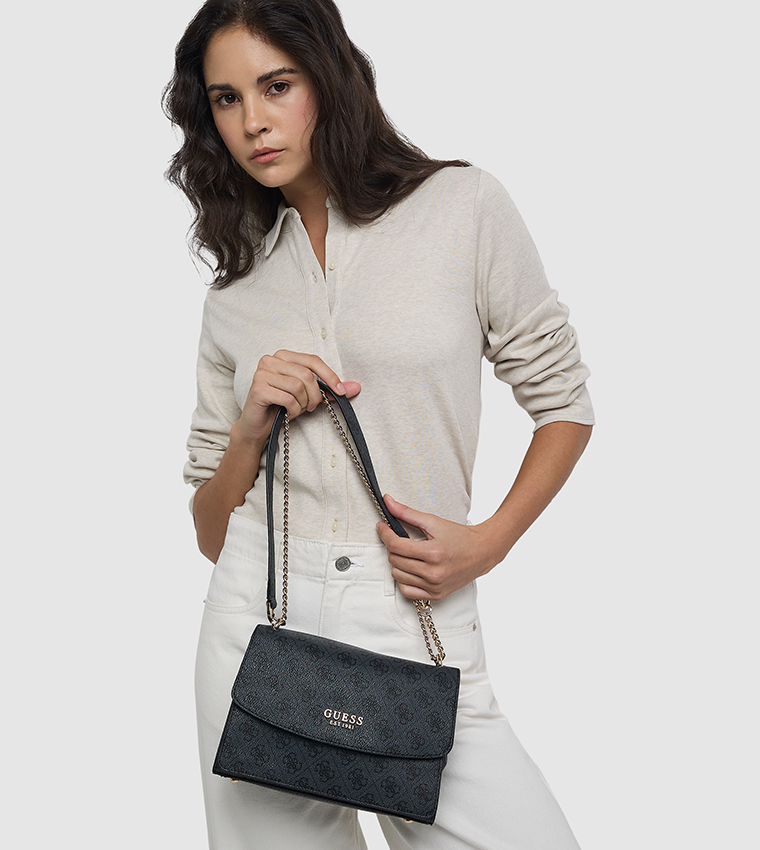 CALISTA Monogram Patterned Convertible Crossbody Bag