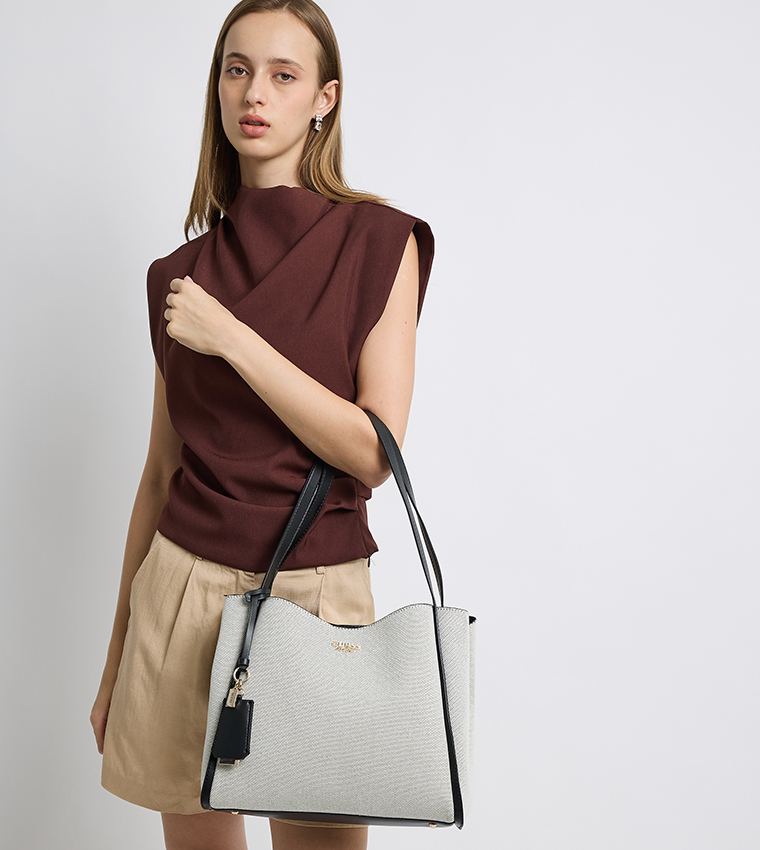 NICOLETTE GIRLFRIEND Textured Tote Bag
