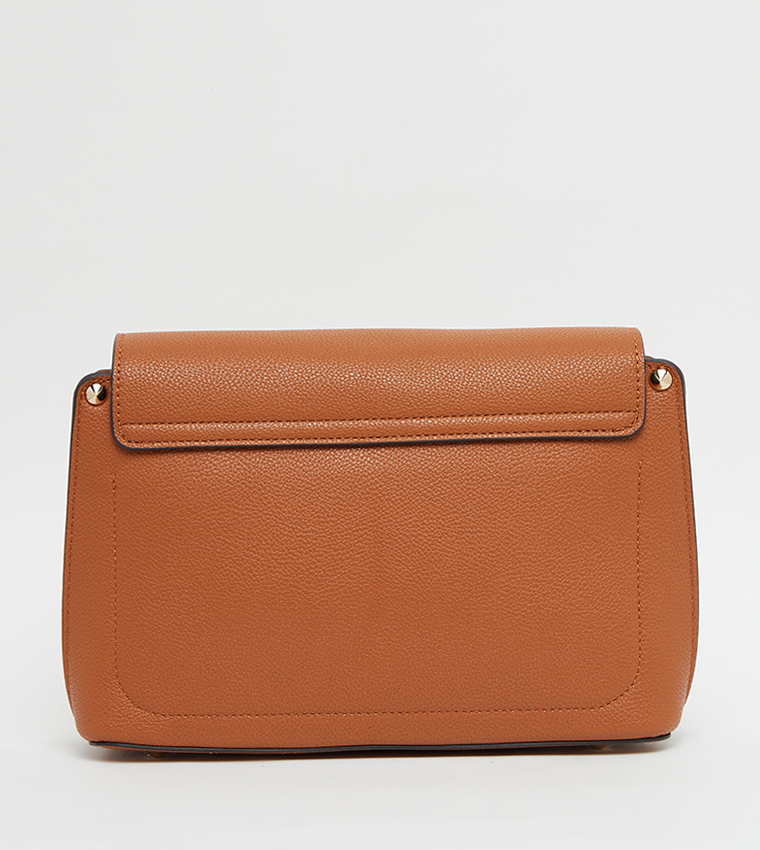MERIDIAN II Textured Flap Crossbody Bag