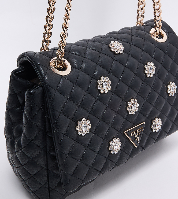 EVERLEE Embellished Flap Convertible Crossbody Bag