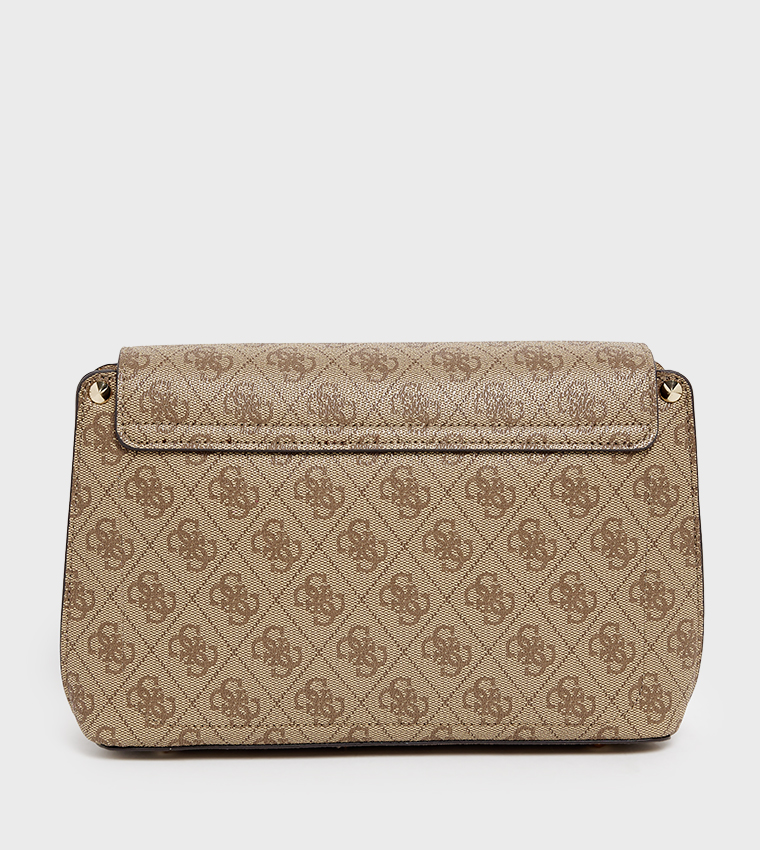 MERIDIAN II Logo Patterned Flap Crossbody Bag