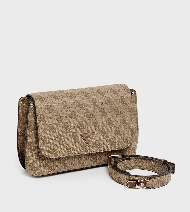 MERIDIAN II Logo Patterned Flap Crossbody Bag