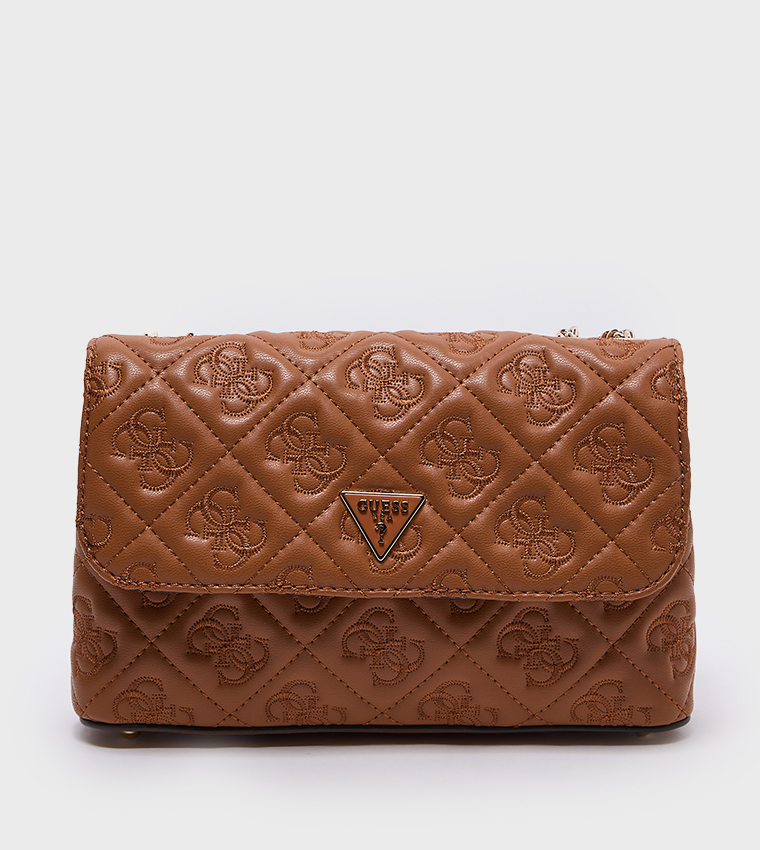 ADELASIA Debossed Flap Convertible Crossbody Bag