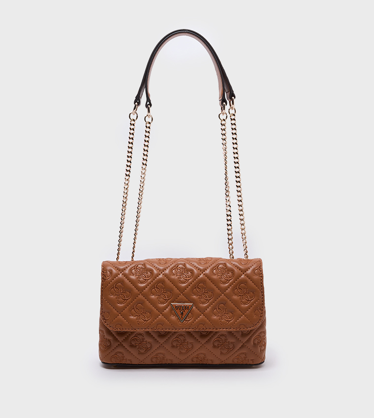 ADELASIA Debossed Flap Convertible Crossbody Bag