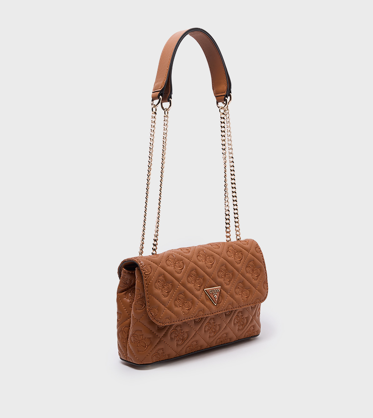 ADELASIA Debossed Flap Convertible Crossbody Bag