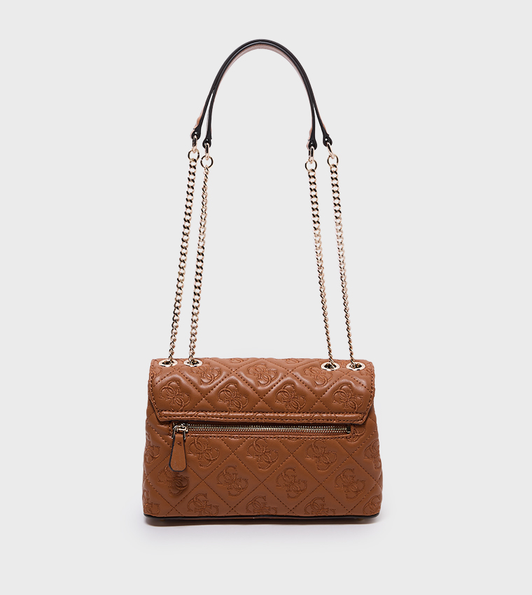 ADELASIA Debossed Flap Convertible Crossbody Bag