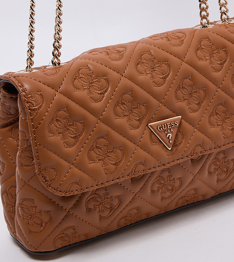 ADELASIA Debossed Flap Convertible Crossbody Bag