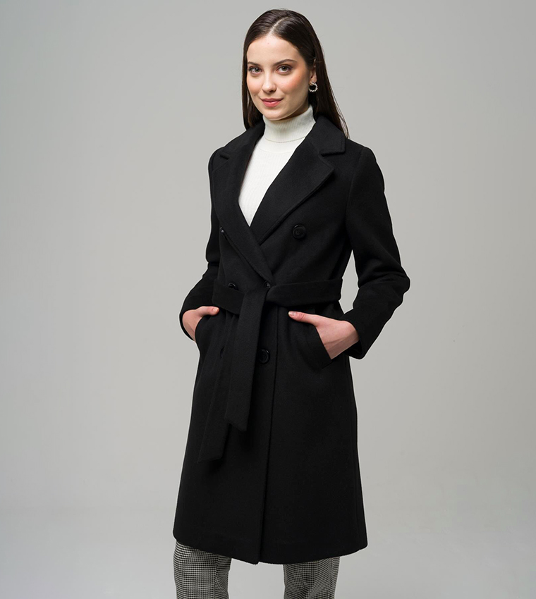 Belted double-breasted Coat