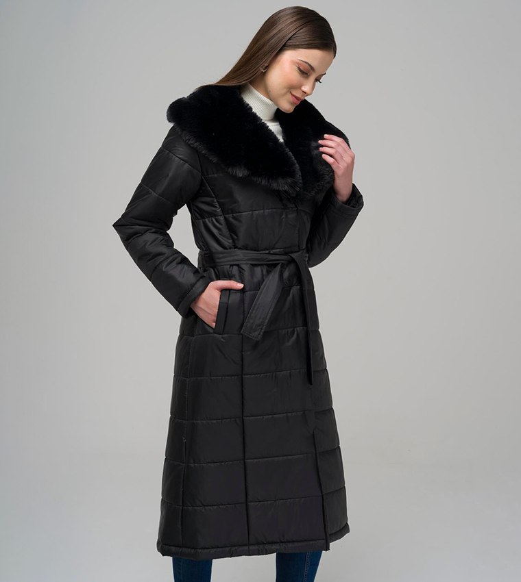 Detachable Fur Collar Overcoat