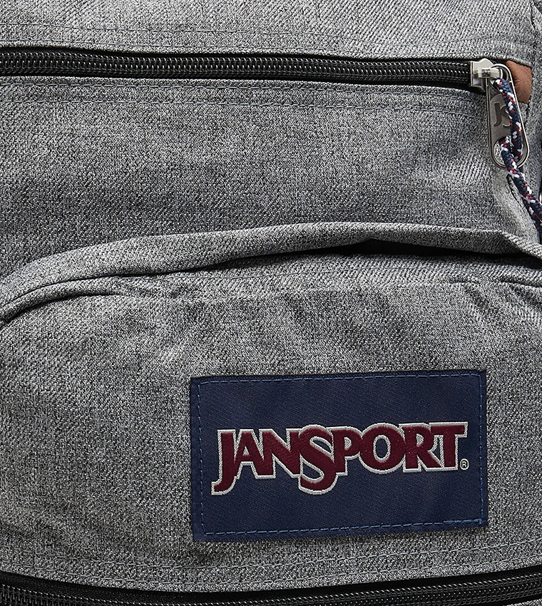 Logo Badge Zipper Backpack