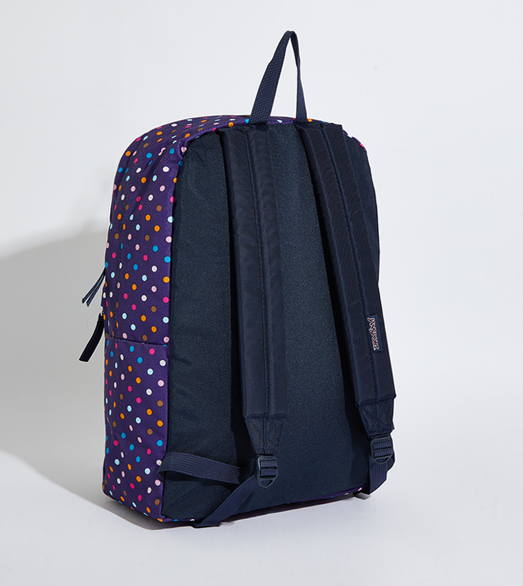 Polka Dots Zip Closure Backpack