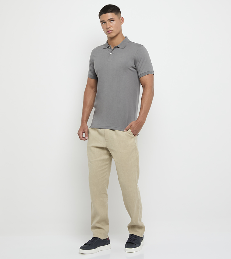 Logo Detail Short Sleeves Polo T-Shirt