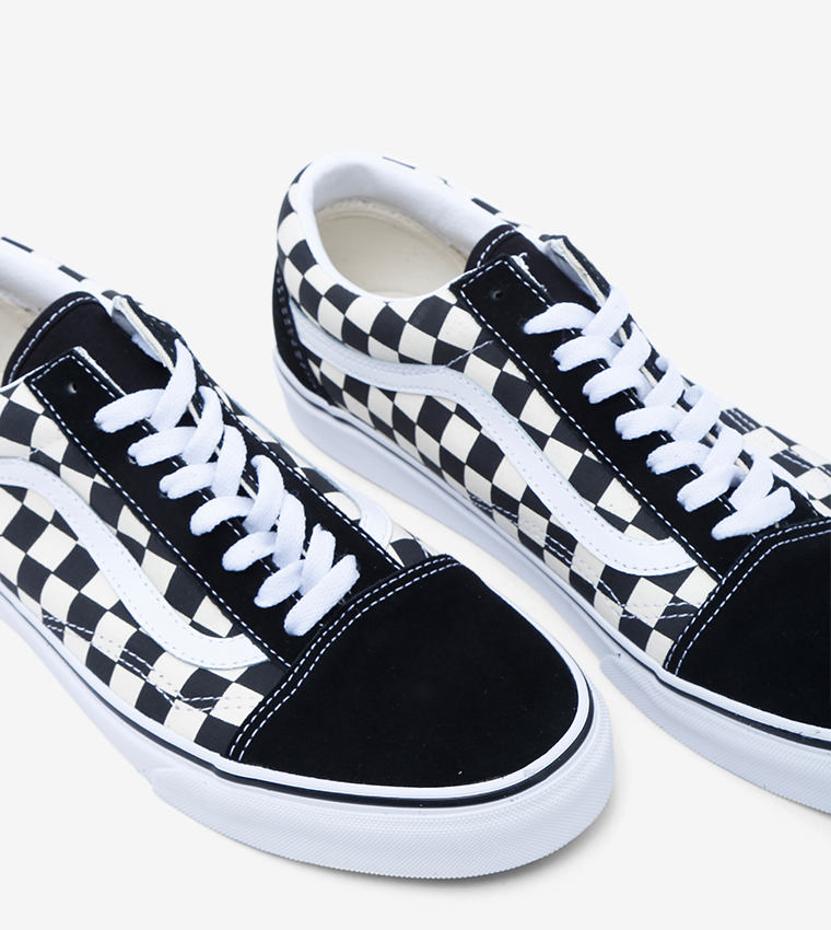 Checkerboard Printed Sneakers
