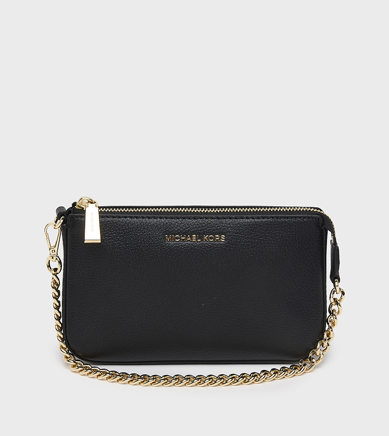 JET SET Textured Chain Link Shoulder Bag