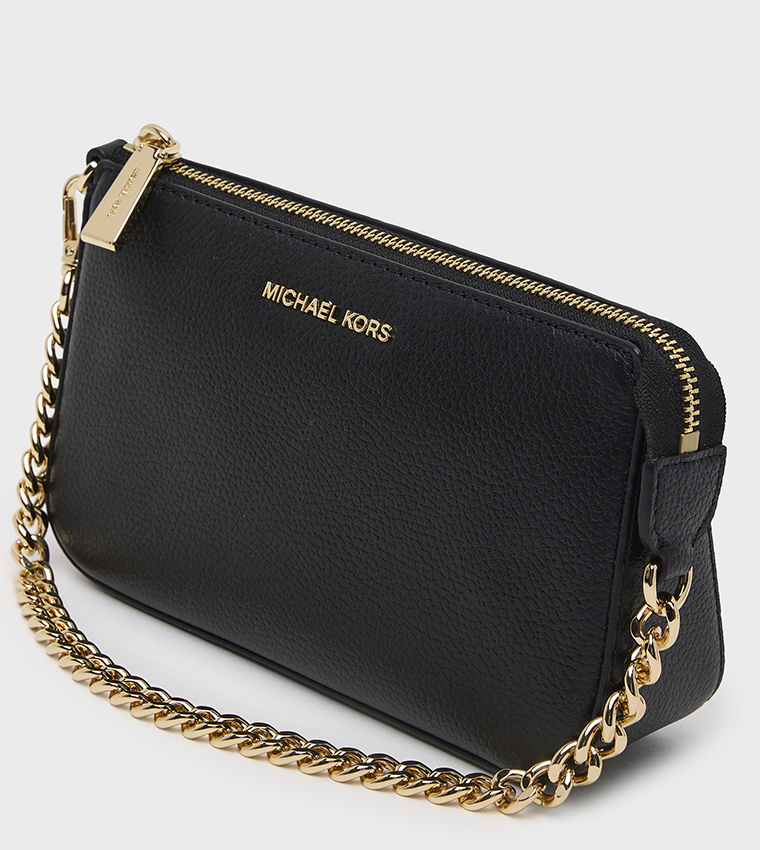 JET SET Textured Chain Link Shoulder Bag