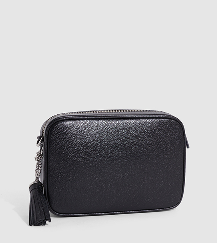 Buy Michael Kors JET SET Textured Crossbody Bag In Black | 6thStreet ...