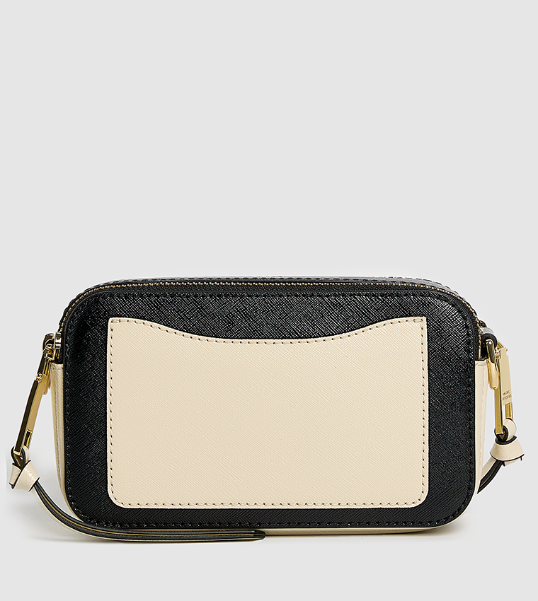 Logo Metal Zippered Crossbody Bag