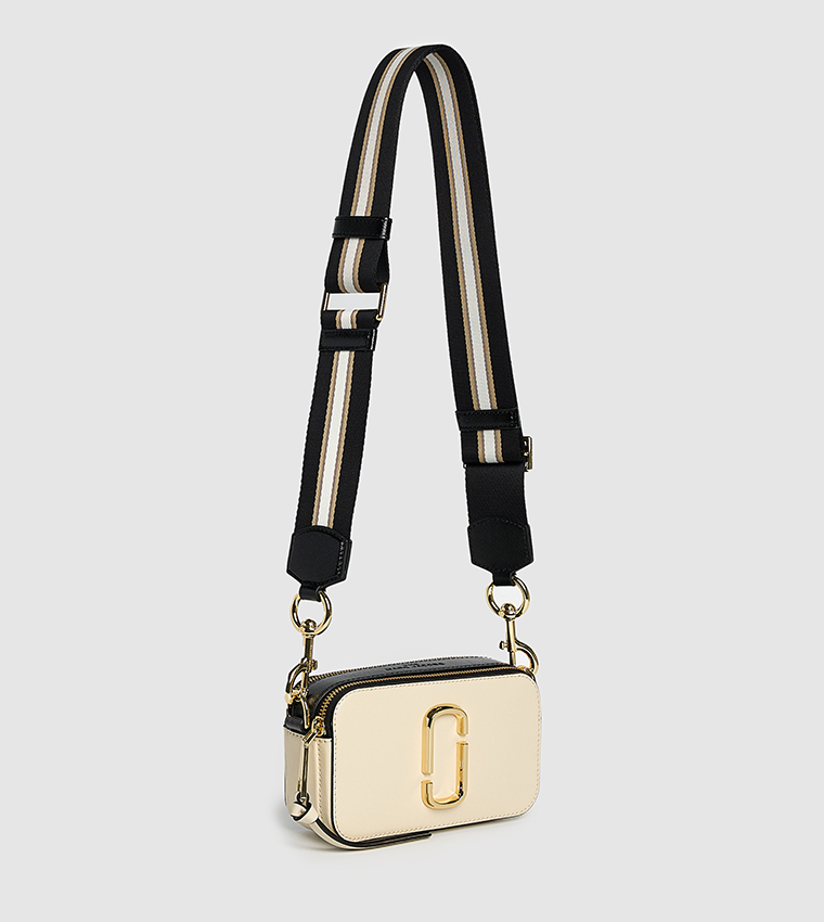 Logo Metal Zippered Crossbody Bag