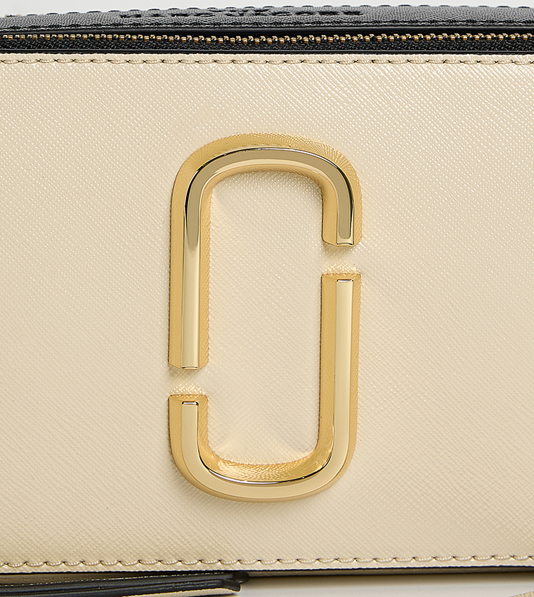 Logo Metal Zippered Crossbody Bag