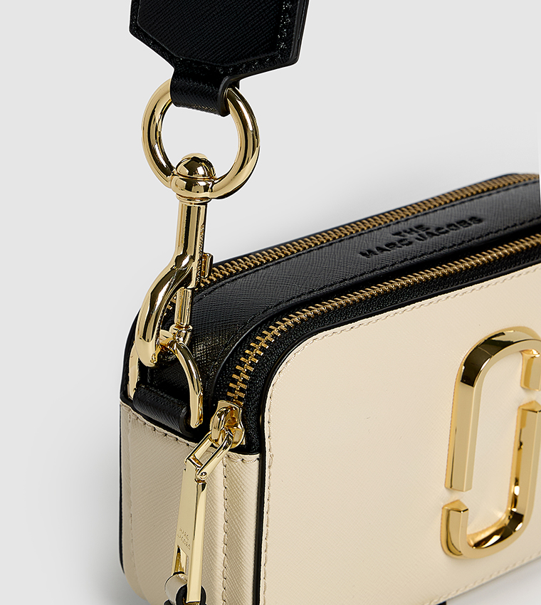 Logo Metal Zippered Crossbody Bag