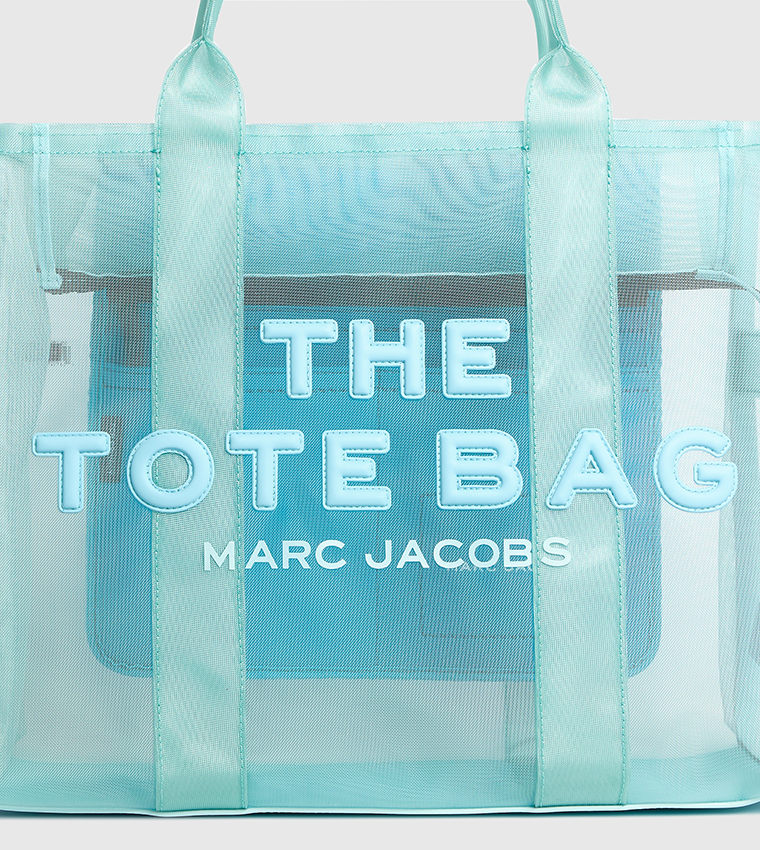 Appliqued Mesh Tote Bag