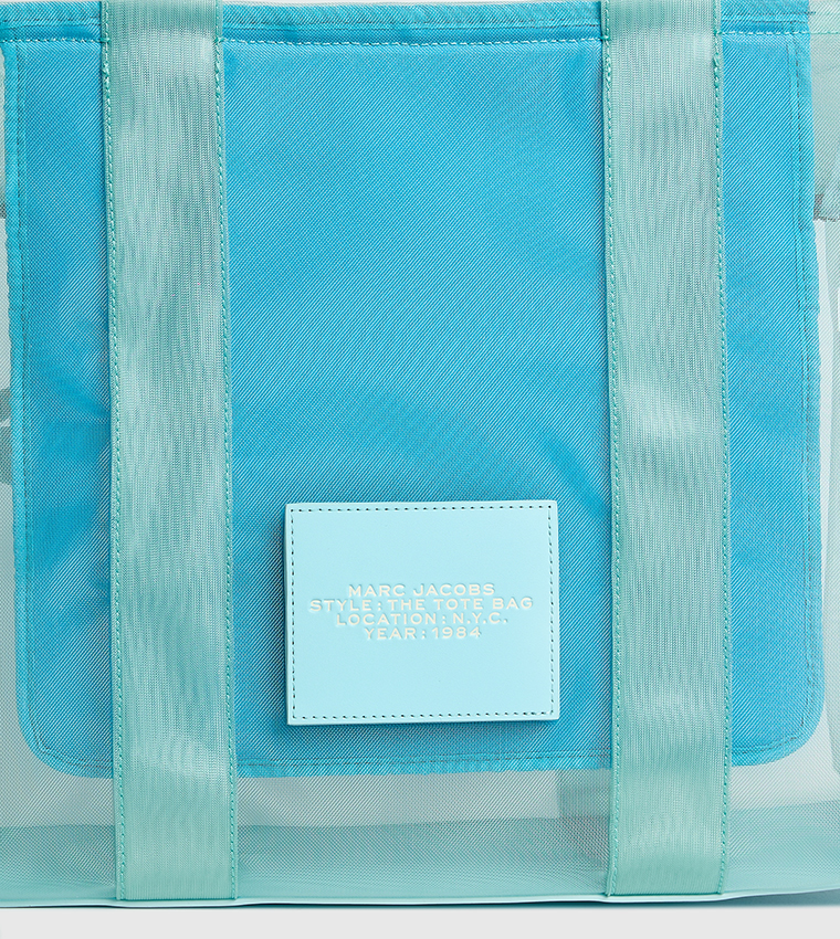 Appliqued Mesh Tote Bag