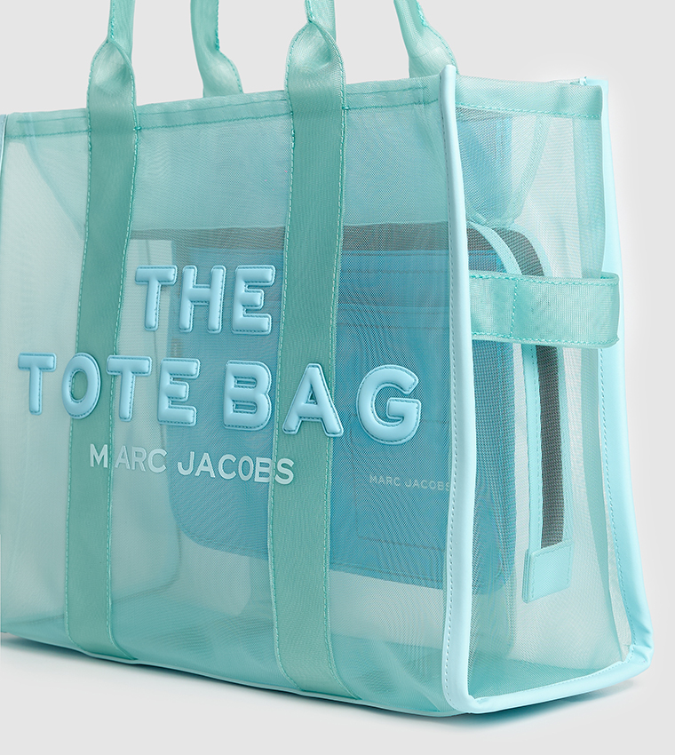 Appliqued Mesh Tote Bag