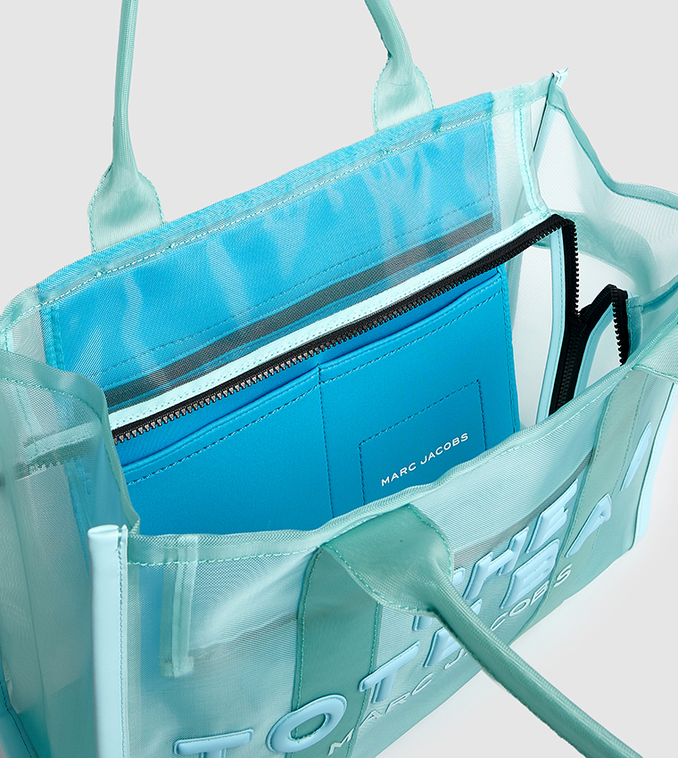 Appliqued Mesh Tote Bag