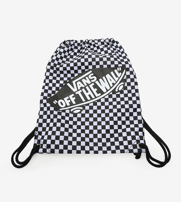 vans checkerboard drawstring bag