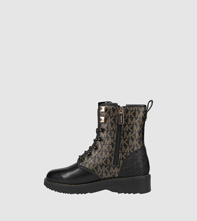 Buy Michael Kors Haskell Lace Up Ankle Boots In Black | 6thStreet UAE