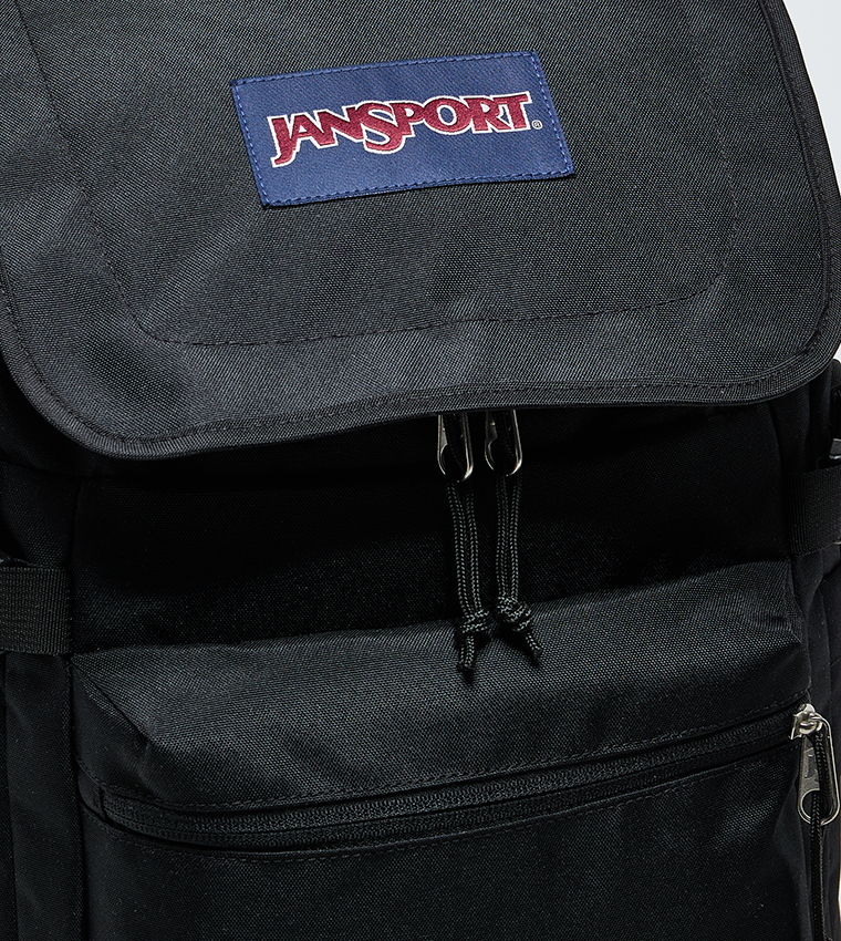 Label Detail Front Pocket Flap Backpack