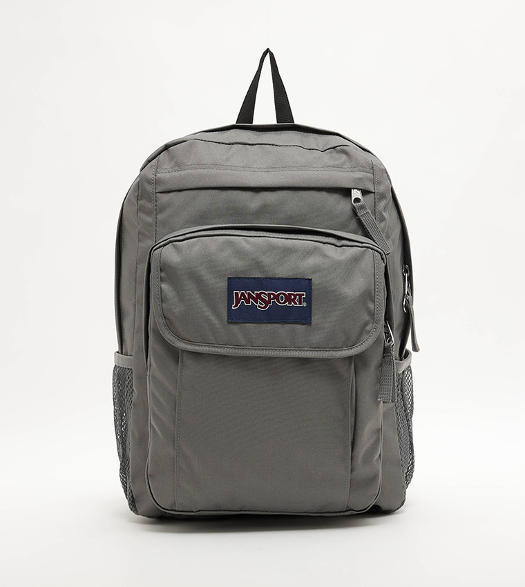 Logo Badge Zipper Backpack