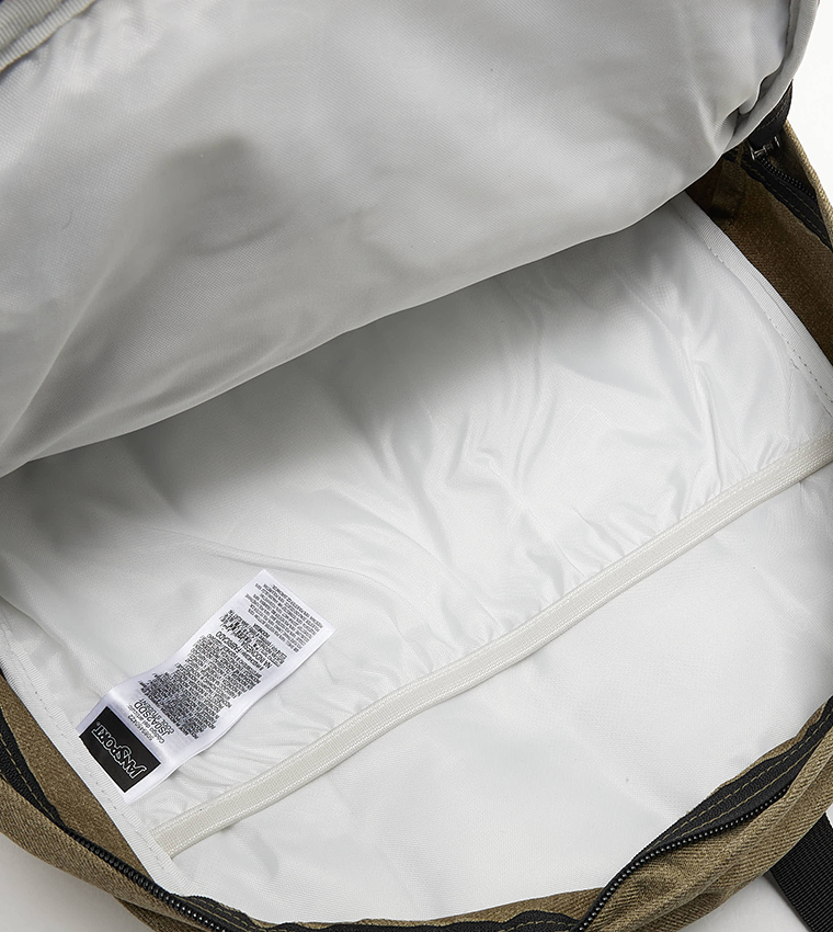Logo Badge Zipper Backpack
