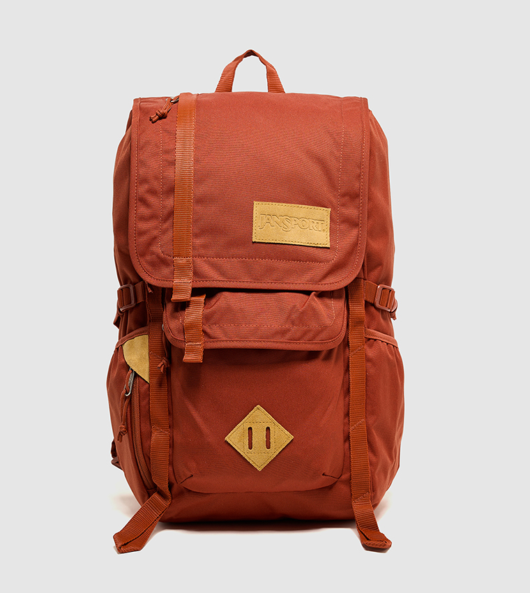Label Detail Front Pocket Flap Backpack