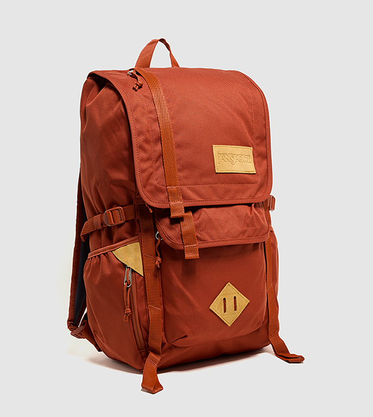 Label Detail Front Pocket Flap Backpack