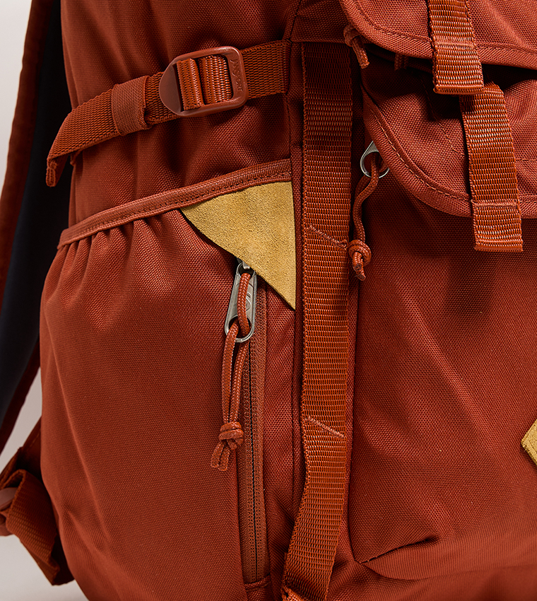 Label Detail Front Pocket Flap Backpack