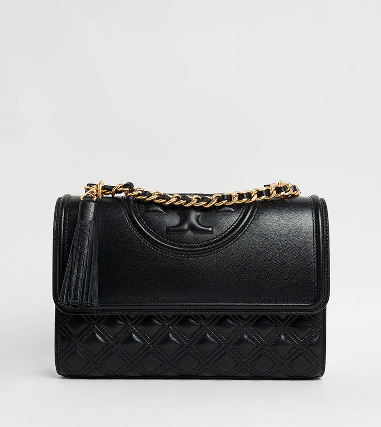 FLEMING Textured Flap Convertible Shoulder Bag
