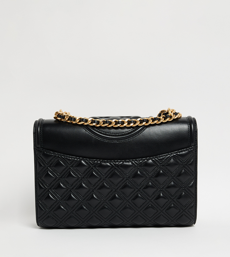 FLEMING Textured Flap Convertible Shoulder Bag