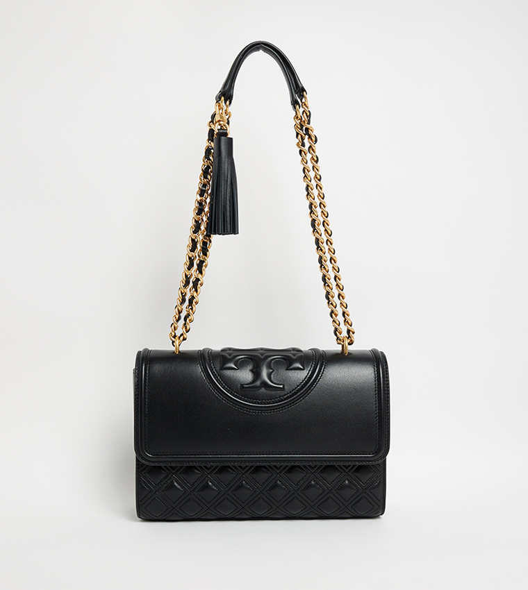 FLEMING Textured Flap Convertible Shoulder Bag