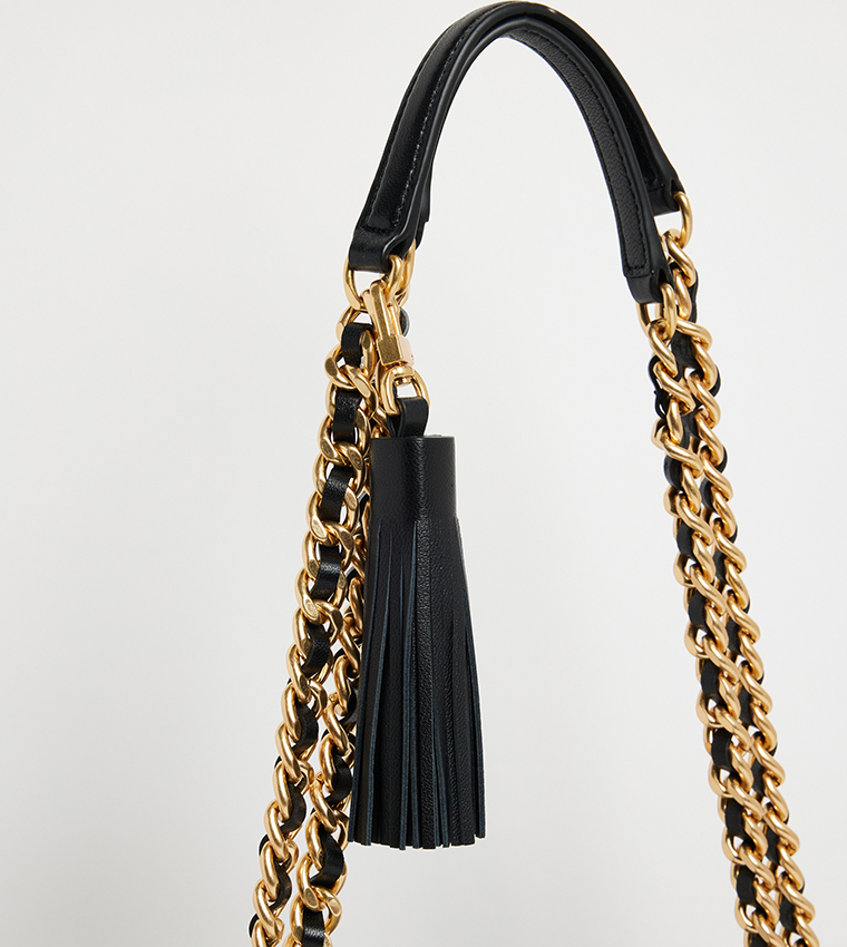 FLEMING Textured Flap Convertible Shoulder Bag