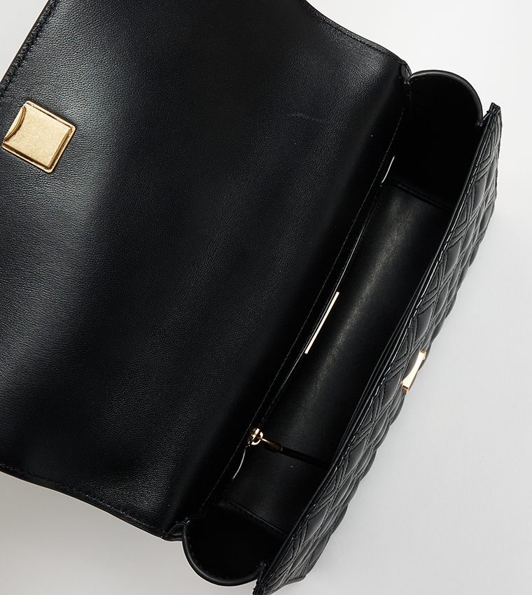FLEMING Textured Flap Convertible Shoulder Bag
