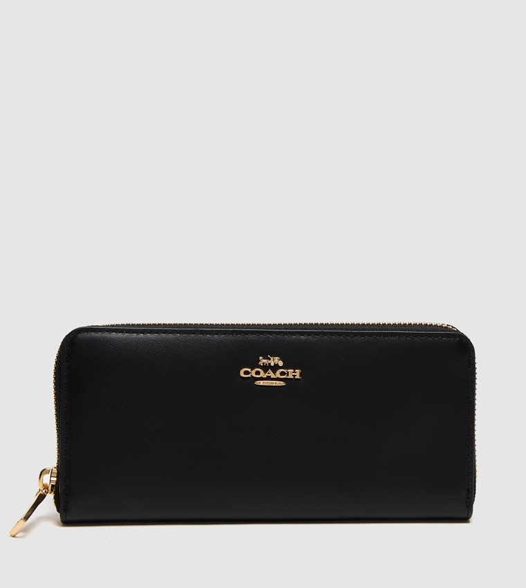 Logo Metal Zip-Around Long Wallet